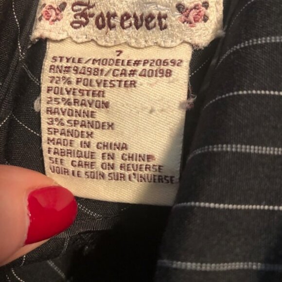 3 pieces:  Black n white flare pants, crop jacket, shirred LS shirt, size 4 or S - Picture 14 of 15